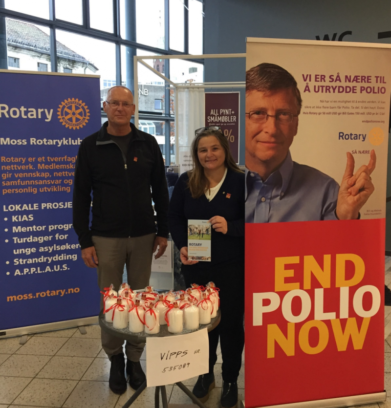 På stand for End Polio programmet